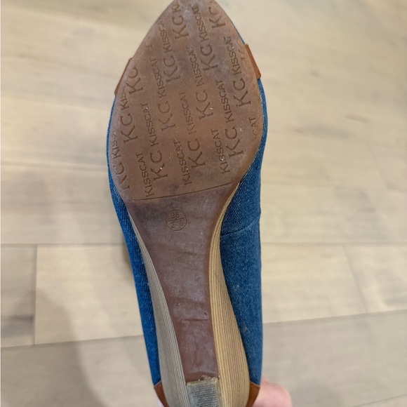 KISSCAT Women Denim Wedge Shoes - Picture 3 of 5
